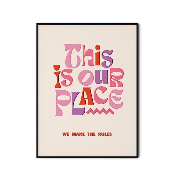 NWT Taylor-Inspired Lyrics Poster - “This Is Our Place” Wall Art, Unframed - Picture 1 of 1